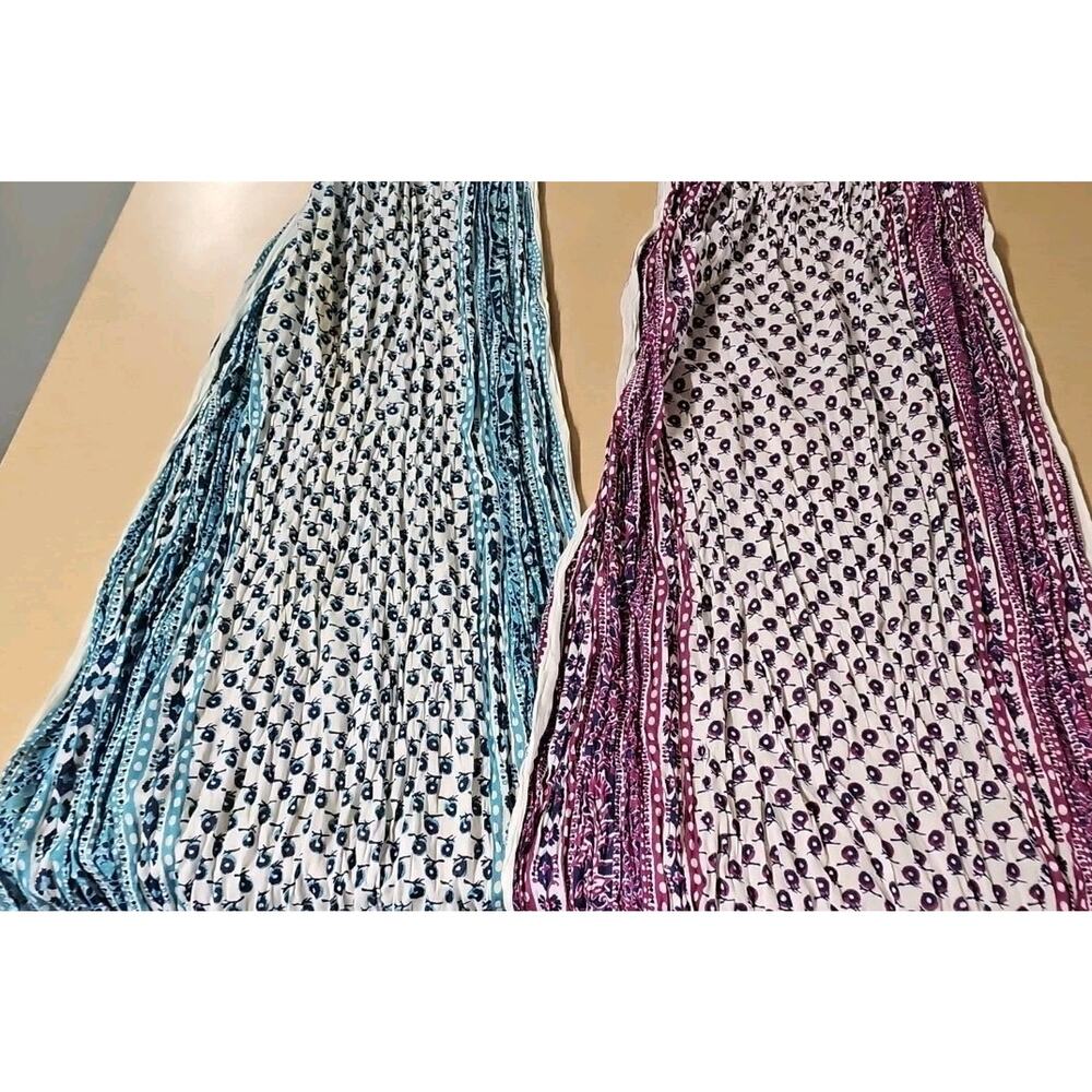 Set Of 2 American Eagle Scarves Scarf Y2k 18x70 Crinkle Cotton Cottagecore - Picture 5 of 6